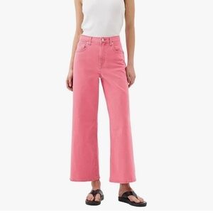 GAP Pink Flare Wide Leg Jeans